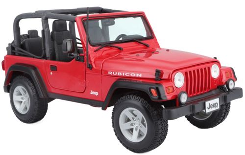 מאיסטו - ג'יפ רוביקון רנגלר אדום - MAISTO JEEP WRANGLER RUBICON  1:18