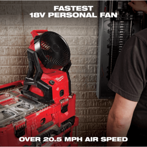 מאוורר נטען Milwaukee M18 Brushless PACKOUT דגם 0818-20 גוף בלבד