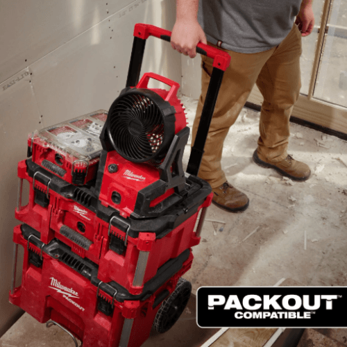 מאוורר נטען Milwaukee M18 Brushless PACKOUT דגם 0818-20 גוף בלבד