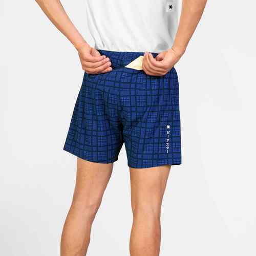 מכנסי ריצה Checker pace shorts 5'' Blue
