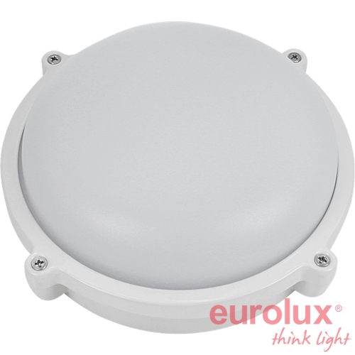צמוד תקרה/קיר סדרת סטאר עגול לבן 12W 5000K IP65 יורולוקס 
