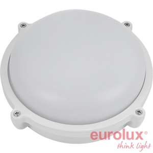 צמוד תקרה/קיר סדרת סטאר עגול לבן 12W 5000K IP65 יורולוקס 
