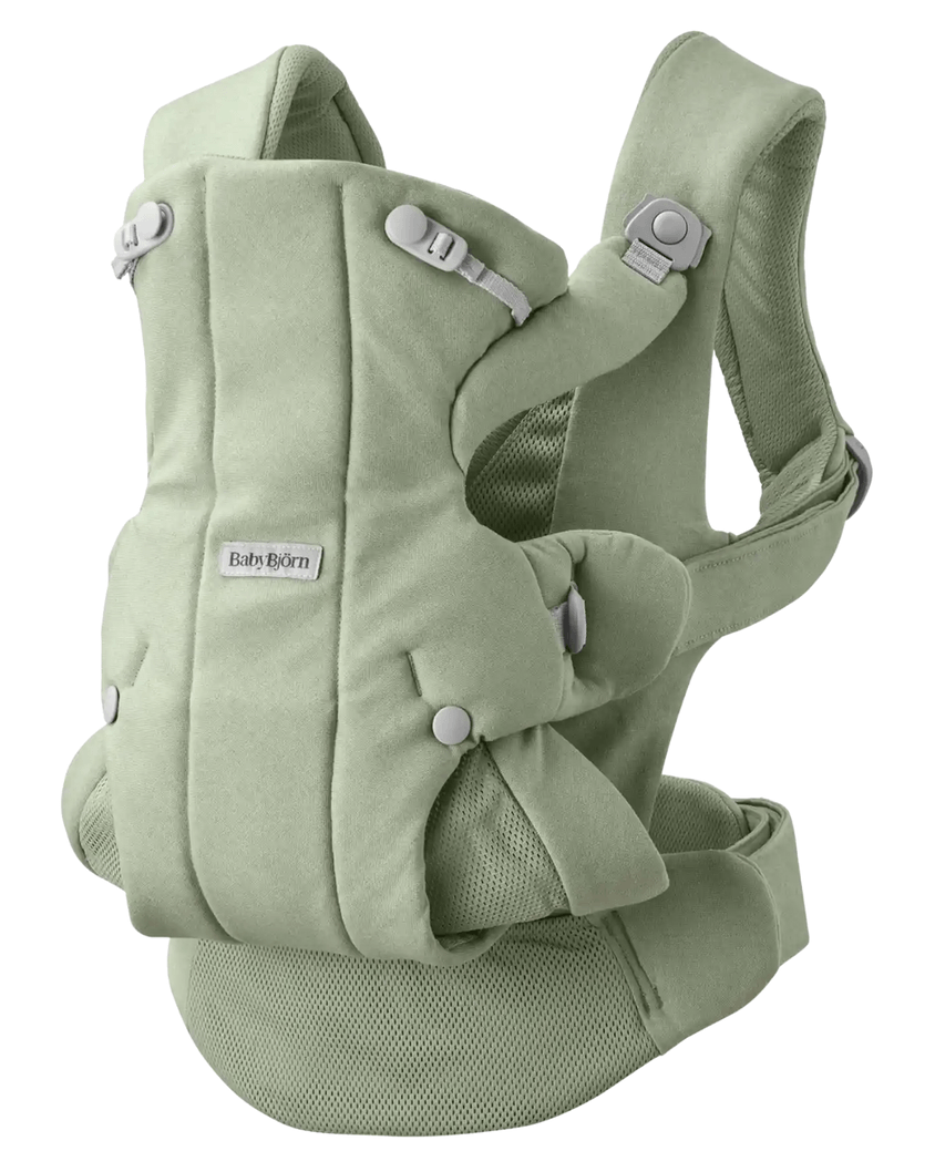 מנשא תינוק דגם הולד Baby Bjorn HOLD בייבי ביורן מגיל לידה ועד 18 חודשים ארוג מוברש ירוק בהיר