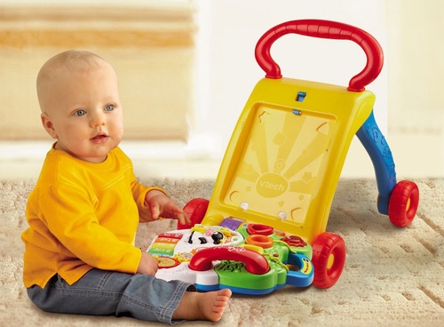 הליכון לתינוק ראשון שלי בעברית - כחול