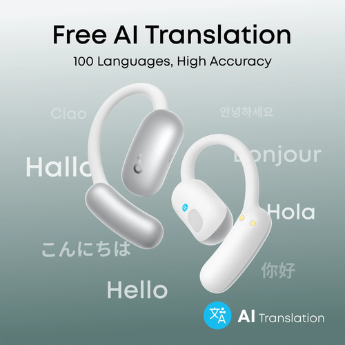 ‏⁧אוזניות ⁦Anker Soundcore AeroFit⁩ 2 ⁦AI Assistant Wireless Open Ear Clip⁩ עם עוזרת ⁦AI⁩ קולית - צבע לבן⁩‏