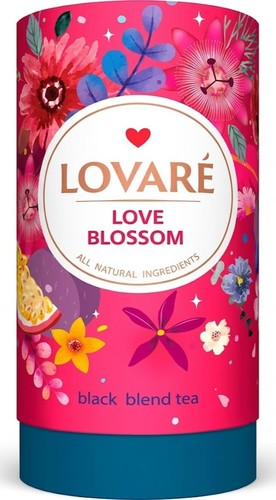 LOVARE-תערובת תה שחור ותה ירוק עם חומרי גלם צמחיים בניחוח ענבים 80 גרם (כשר)