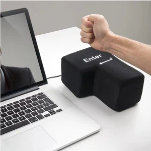 מקש ENTER ענק להפגת מתחים ומנוחה | חיבור USB