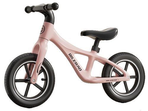 אופני איזון לילדים 12 אינץ' Bibo Go בעיצוב ארגונומי קל משקל עם מושב מתכוונן וגלגלי EVA ללא תקרים - ורוד