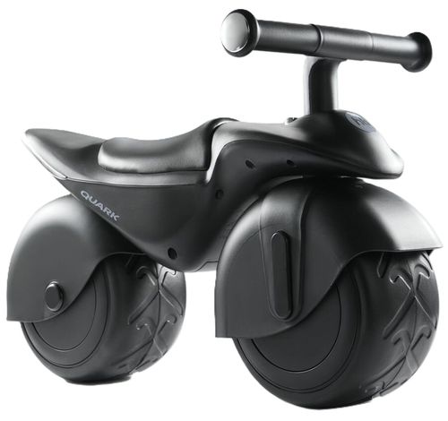 אופנוע איזון 2 גלגלי TPE רחבים במיוחד לילדים Bibo Go בעיצוב מודרני עם אפקטים קוליים - שחור