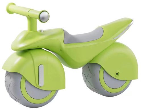 אופנוע איזון 2 גלגלי TPE רחבים במיוחד לילדים Bibo Go בעיצוב מודרני עם אפקטים קוליים - ירוק