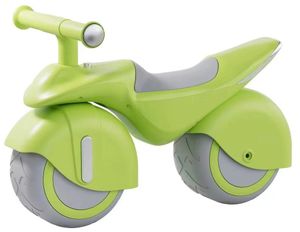אופנוע איזון 2 גלגלי TPE רחבים במיוחד לילדים Bibo Go בעיצוב מודרני עם אפקטים קוליים - ירוק