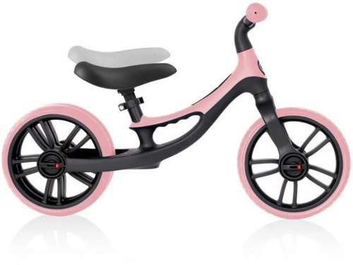 אופני איזון גלגל אחורי כפול צבע ורוד פסטל Globber GO Bike Elite Duo