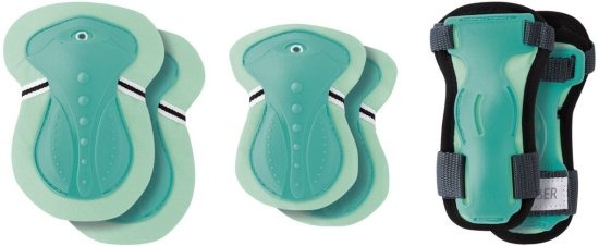 סט מגנים 3 חלקים מידה XXS צבע מנטה Globber Protective Set