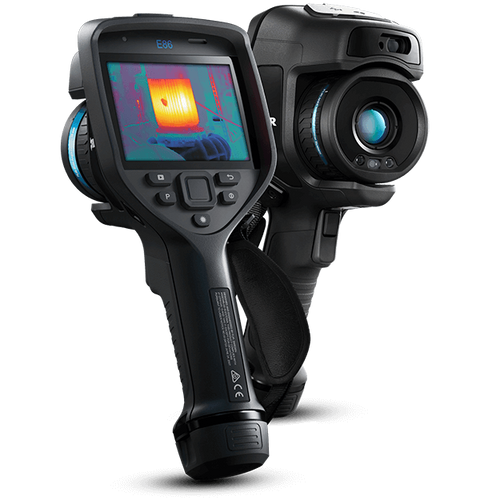 מצלמה תרמית FLIR E86 – מבט קדמי ואחורי