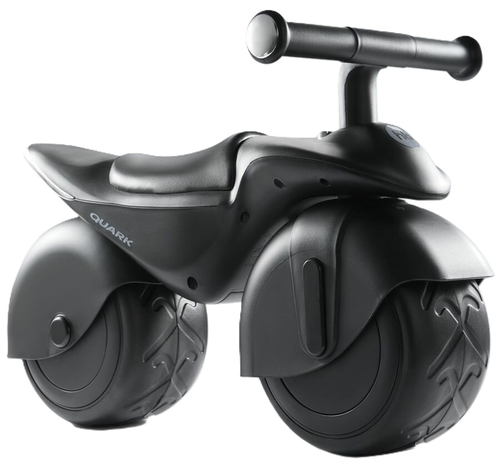 אופנוע איזון 2 גלגלי TPE רחבים במיוחד לילדים Bibo Go בעיצוב מודרני עם אפקטים קוליים - שחור