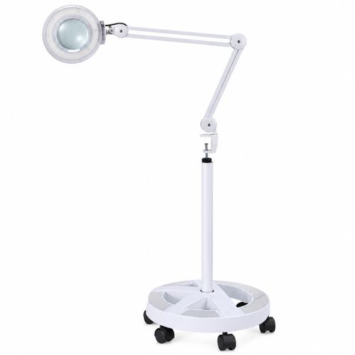 לופה LED 5 אינץ' ללא דימר על עמוד נייד - מנורת הגדלה מקצועית