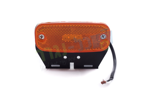 פנס צד כתום מחזיר אור LED 12/24V + תושבת פלסטיק 12V