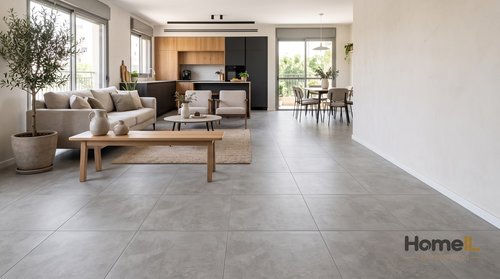 אריח פורצלן מכתש גדול – אפור 80x80