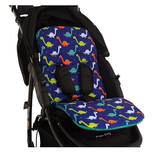 מזרן וריפודית לעגלה או טיולון Comfi-Cush במילוי ספוג זוכר ייחודי - דינוזאורים