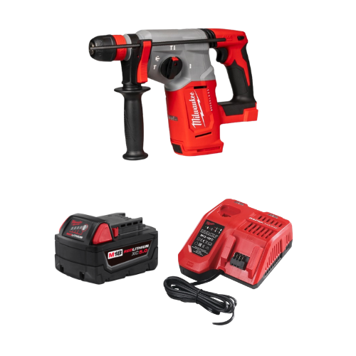 פטישון מילווקי Milwaukee M18 BLHX-0X Brushless 26 מ״מ כולל סוללת 5Ah ומטען מהיר