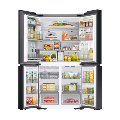 מקרר 4 דלתות 819 ליטר Samsung RF88DB9623-GR BeSpoke זכוכית אפור סאטן