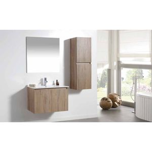 קאלו ארון דלתות תלוי CALO – 120 3 + כיור אינטגרלי - פורמייקה טבעי