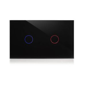 מפסק חכם מגע זכוכית WIFI ניסקו סמארט 2 לחצנים לקופסה מלבנית 3 מקום