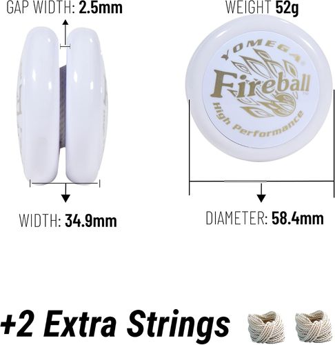 יו יו - YO YO YOMEGA FIREBALL WHITE