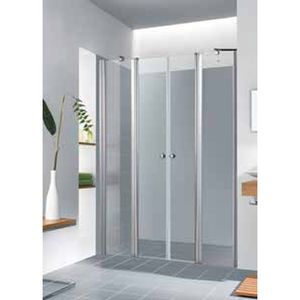 רול מקלחון חזית 2 קבועים + דלתות ROLL – מידה סטנדרט 151-155 ס"מ שקוף