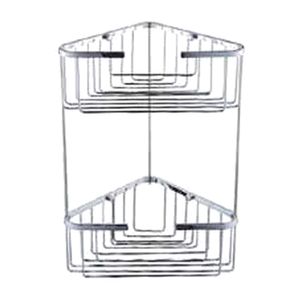 רשת פינתית כפולה נתלית BRIZA BASKETS PVD – 28X16.5X38 ס"מ, ניקל כרום