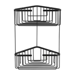 רשת פינתית כפולה נתלית BRIZA BASKETS PVD – 28X16.5X38 ס"מ, שחור מט