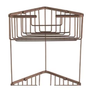 רשת פינתית כפולה נתלית BRIZA BASKETS PVD – 28X16.5X38 ס"מ, רוז גולד