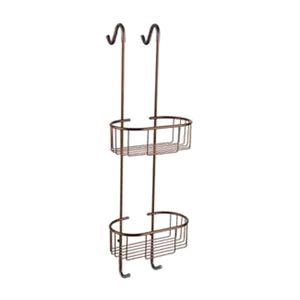 רשת פינתית כפולה נתלית BRIZA BASKETS PVD – על מקלחון 74.5X20X23 ס"מ, רוז גולד