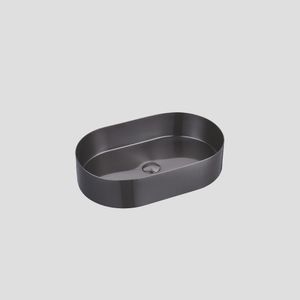 כיורי נירוסטה לאמבט אליפסה STEEL SINKS – 550*350*115 גרפיט מוברש