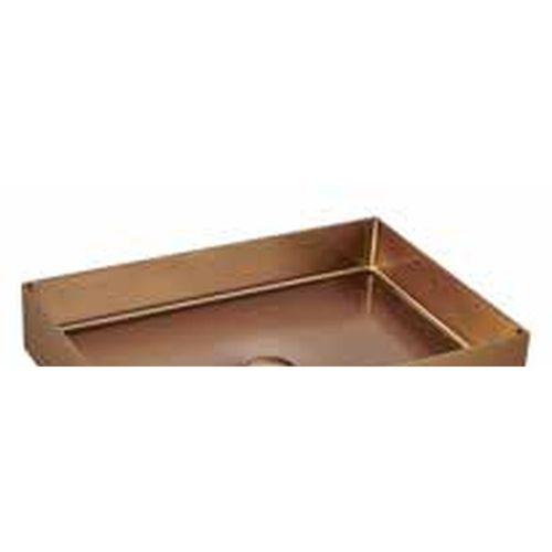 כיורי נירוסטה לאמבט מלבני STEEL SINKS – 550*380*100 רוז גולד