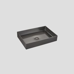 כיורי נירוסטה לאמבט מלבני STEEL SINKS – 550*380*100 גרפיט מוברש