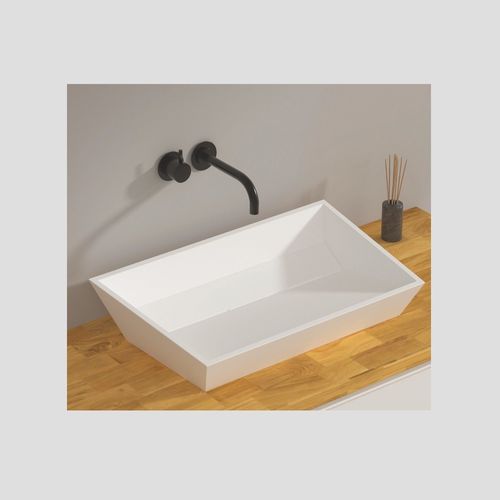 SINKS כיורים מונחים קוריאן לבן מט – דגם בראשית 57*34*12