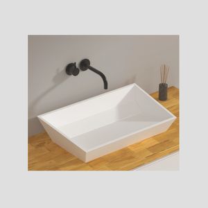 SINKS כיורים מונחים קוריאן לבן מט – דגם בראשית 57*34*12