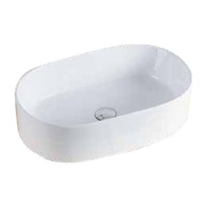 אובל דפנות דקות OVAL – לבן מבריק