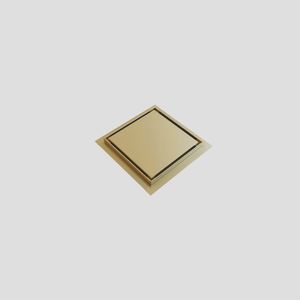 RIF תעלת ניקוז ריבועי – 10X10, זהב מוברש