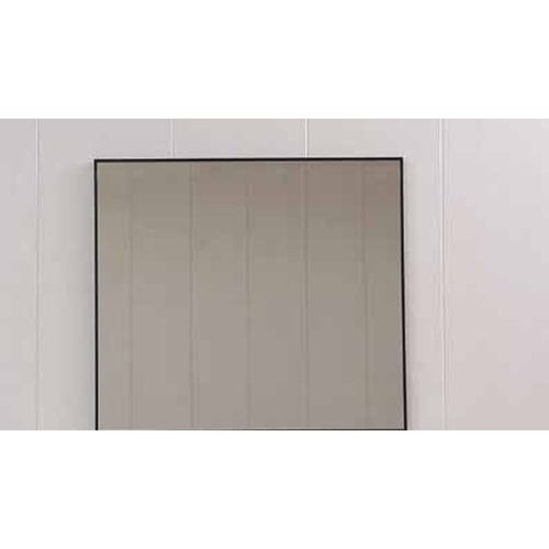מראה מרובעת מסגרת דקה שחורה – 80x60 cm, שחור