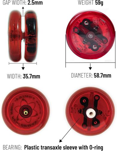 יו יו  -  YO YO YOMEGA BRAIN AUTO RETURN RED