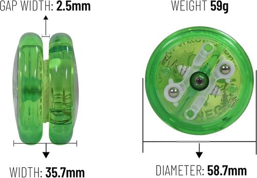 יו יו  -  YO YO YOMEGA BRAIN AUTO RETURN GREEN