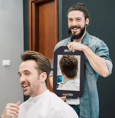 מראה למספרה נגד שבר מספוג צורה מלבנית