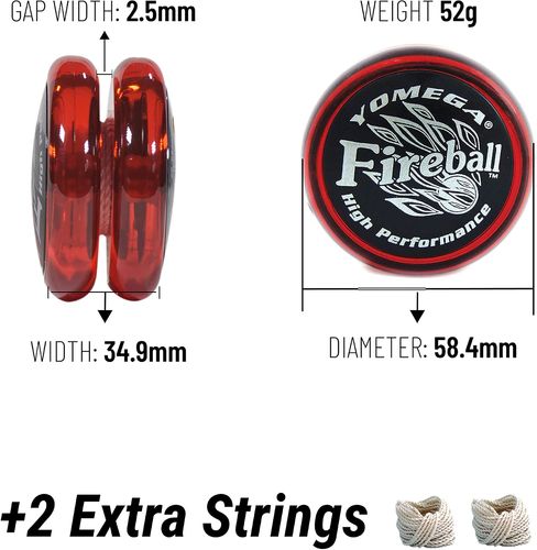 יו יו - YO YO YOMEGA FIREBALL BLACK/RED