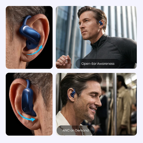 ‏⁧אוזניות ⁦soundcore AeroFit⁩ 2 ⁦Pro Open Ear⁩ בצבע שחור⁩‏