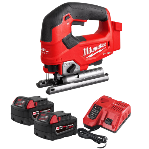 סט מסור אנכי מילווקי Milwaukee M18 FUEL 2737-20 כולל 2 סוללות 5Ah ומטען