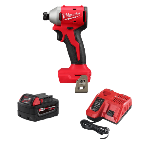 סט מברגת אימפקט מילווקי Milwaukee M18 3650-20 Brushless כולל סוללת 5Ah ומטען