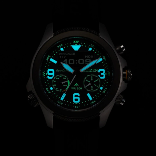 Citizen JV1007-07E Promaster Land אקו דרייב וספיר אנלוגי-דיגיטלי