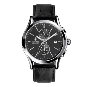 שעון MARINER מרינר לגבר דגם 5304 | CLASSIC לוח שחור